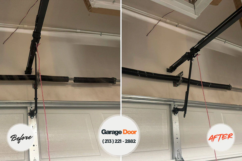 Before and after: garage door repair Quinhagak, AK